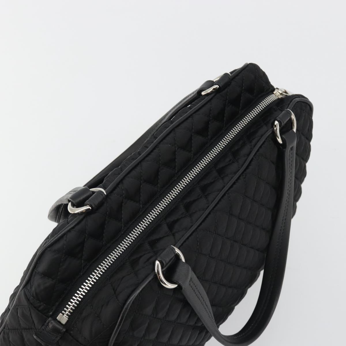 Salvatore Ferragamo Hand Bag Nylon Black Silver Auth gh2165A - Jerrillo image 6