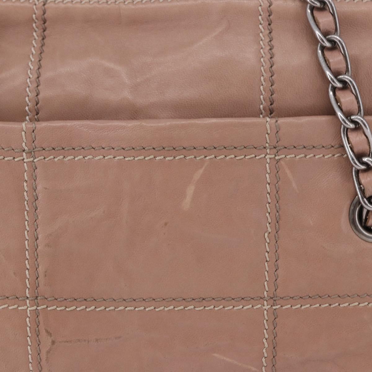 PRADA Chain Shoulder Bag Leather Pink Silver Auth gh2200A - Jerrillo image 3
