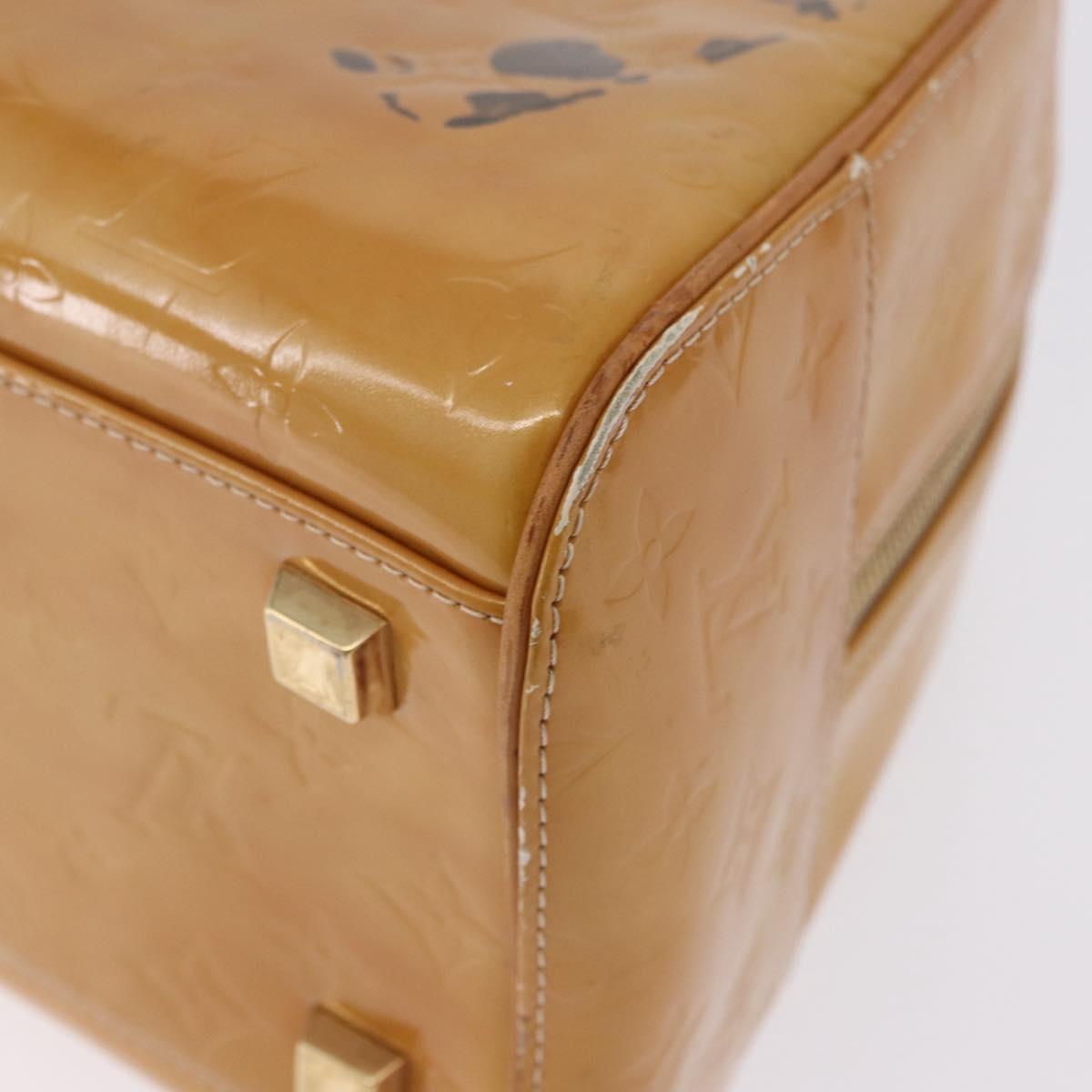 LOUIS VUITTON Monogram Vernis Tompkins Square Hand Bag Beige M91149 Auth gh2233 - Jerrillo image 10
