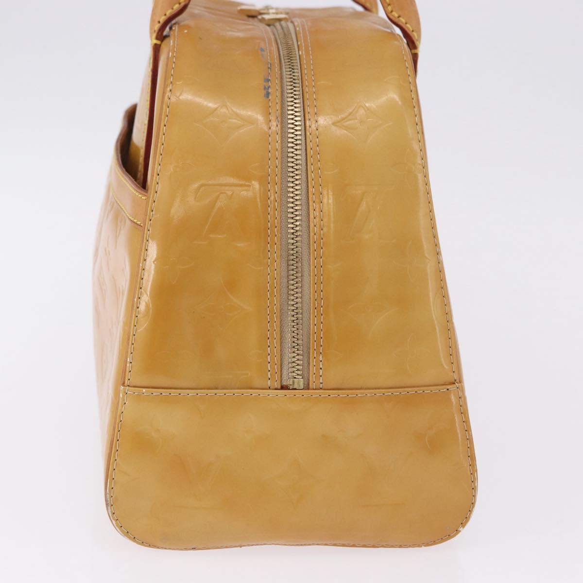 LOUIS VUITTON Monogram Vernis Tompkins Square Hand Bag Beige M91149 Auth gh2233 - Jerrillo image 4