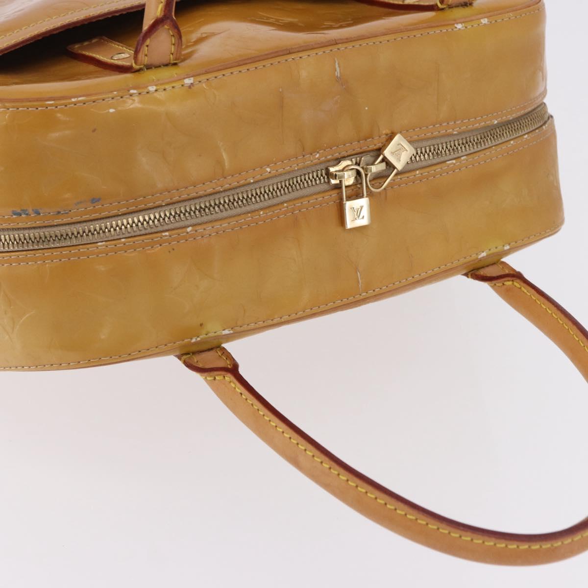 LOUIS VUITTON Monogram Vernis Tompkins Square Hand Bag Beige M91149 Auth gh2233 - Jerrillo image 7