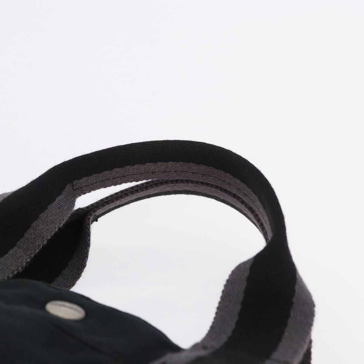 HERMES Fourre Tout MM Hand Bag Canvas Black Silver Auth gh2247A - Jerrillo image 8