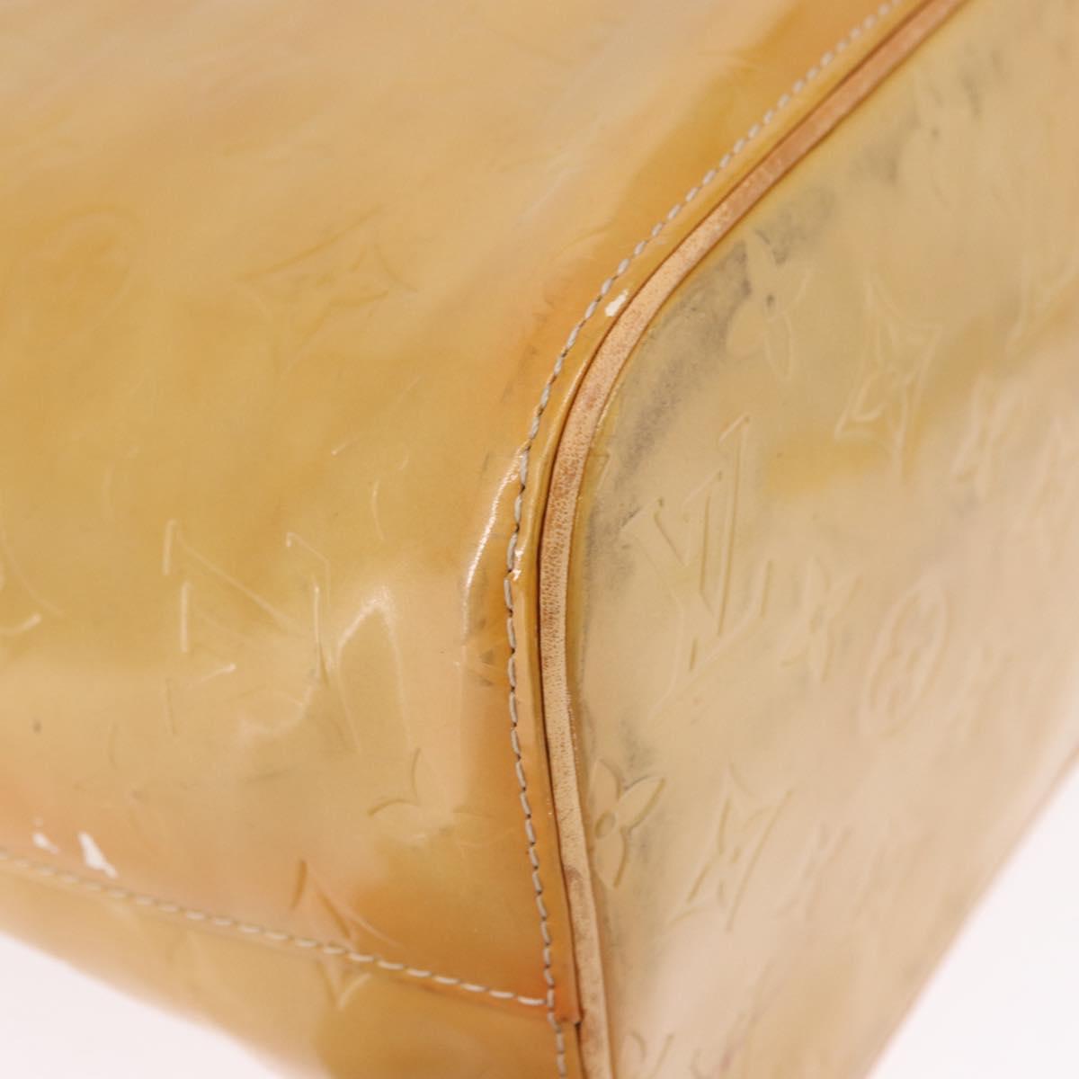 LOUIS VUITTON Monogram Vernis Houston Hand Bag Beige M91004 LV Auth gh2315 - Jerrillo image 10