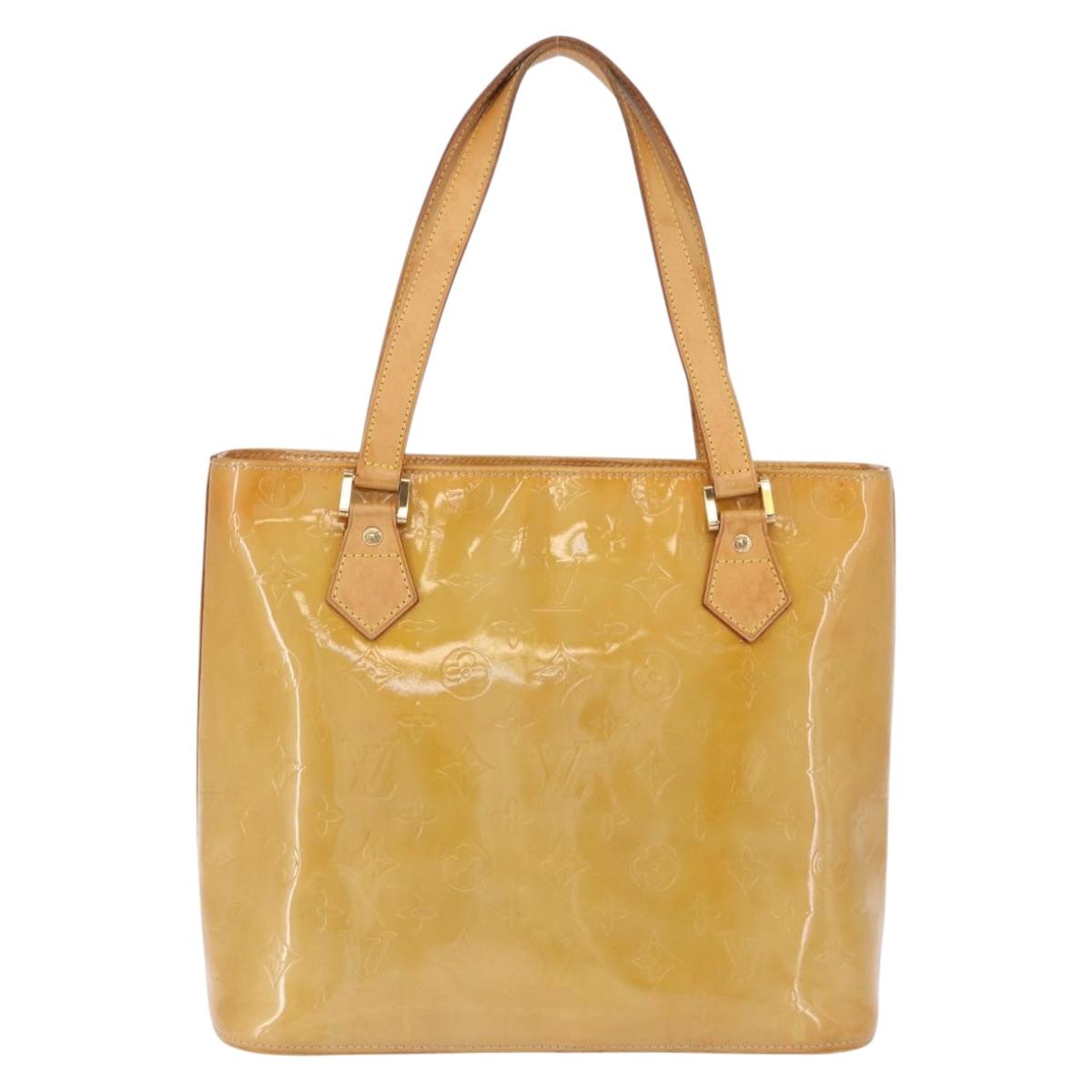 LOUIS VUITTON Monogram Vernis Houston Hand Bag Beige M91004 LV Auth gh2315 - Jerrillo image 2