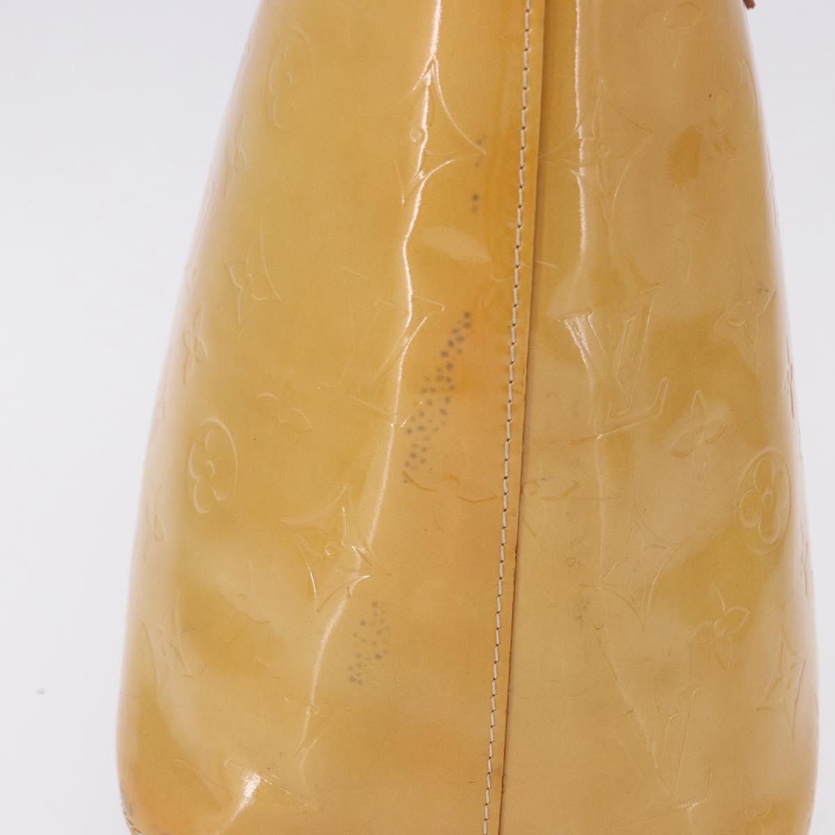 LOUIS VUITTON Monogram Vernis Houston Hand Bag Beige M91004 LV Auth gh2315 - Jerrillo image 4