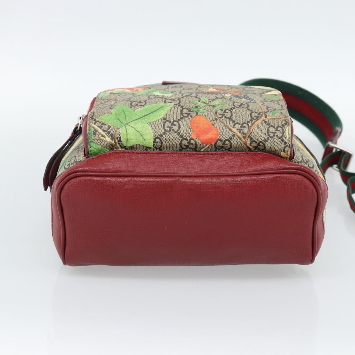 GUCCI GG Supreme Web Sherry Line Tian Backpack PVC Beige 427042 Auth hk3788 - Jerrillo image 5