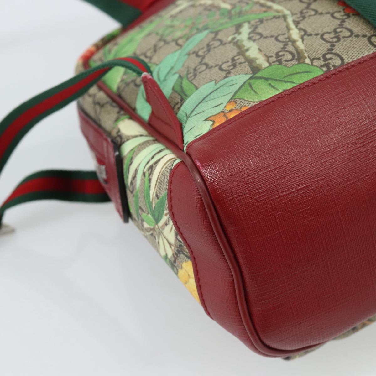 GUCCI GG Supreme Web Sherry Line Tian Backpack PVC Beige 427042 Auth hk3788 - Jerrillo image 10