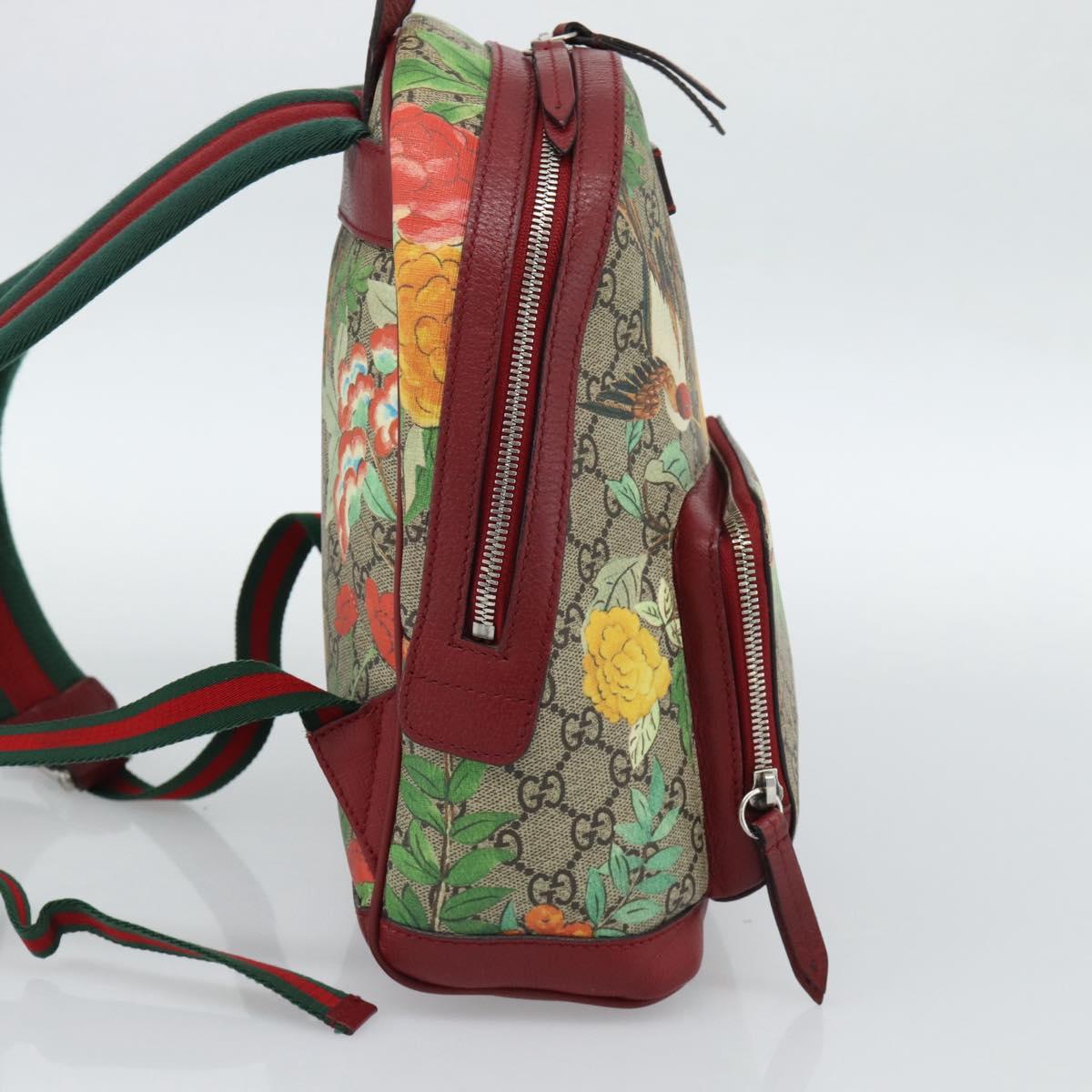 GUCCI GG Supreme Web Sherry Line Tian Backpack PVC Beige 427042 Auth hk3788 - Jerrillo image 3