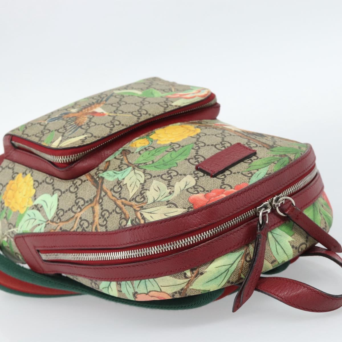 GUCCI GG Supreme Web Sherry Line Tian Backpack PVC Beige 427042 Auth hk3788 - Jerrillo image 6