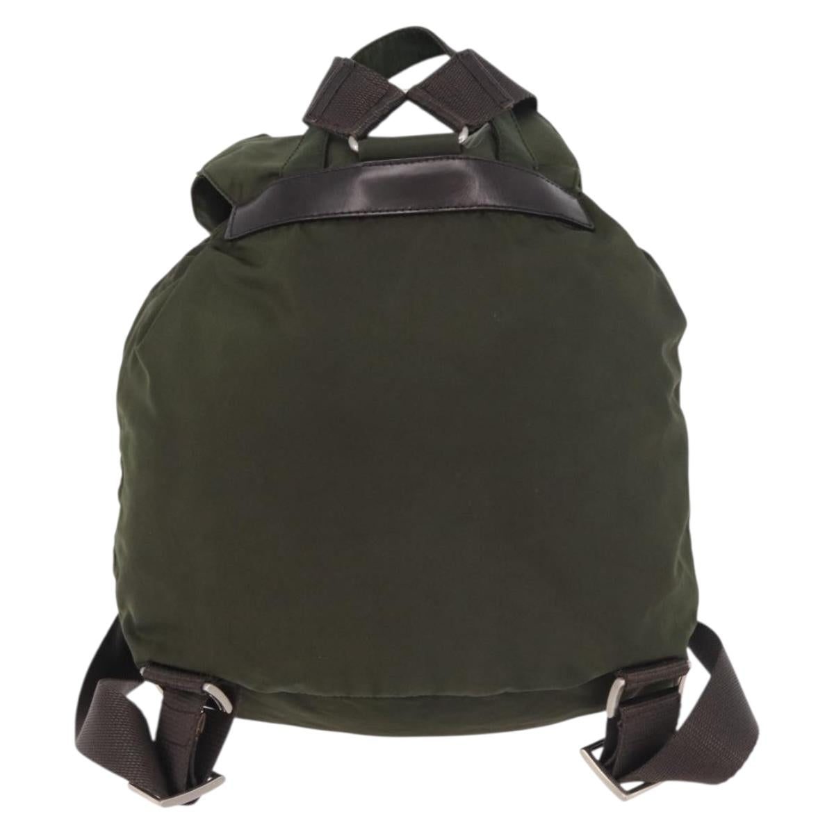 PRADA Backpack Nylon Khaki Silver Auth hk3832 - Jerrillo image 2