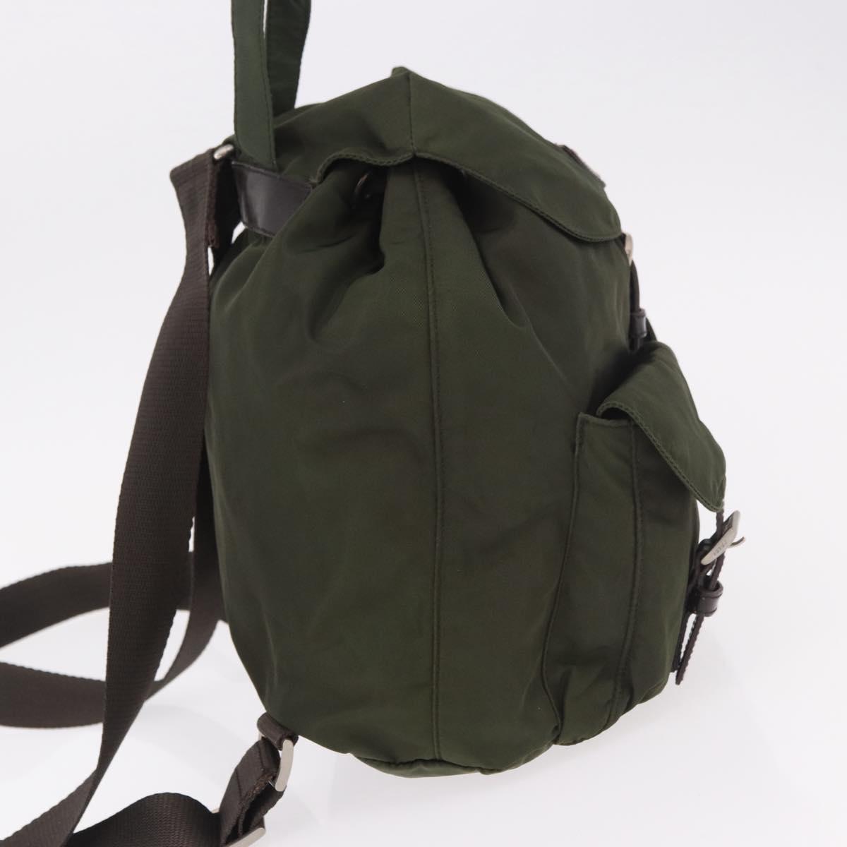 PRADA Backpack Nylon Khaki Silver Auth hk3832 - Jerrillo image 4