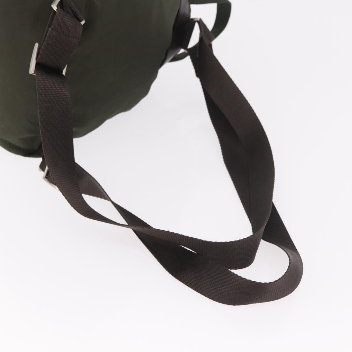 PRADA Backpack Nylon Khaki Silver Auth hk3832 - Jerrillo image 8