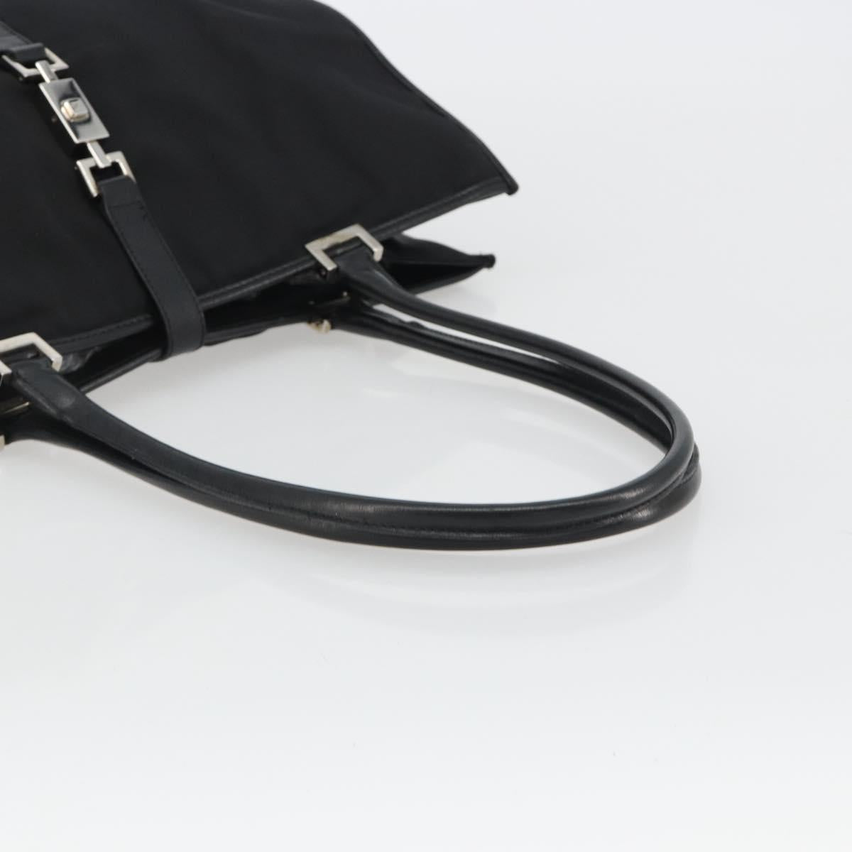 GUCCI Jackie Tote Bag Canvas Black Silver 002 1074 Auth hk3882 - Jerrillo image 7