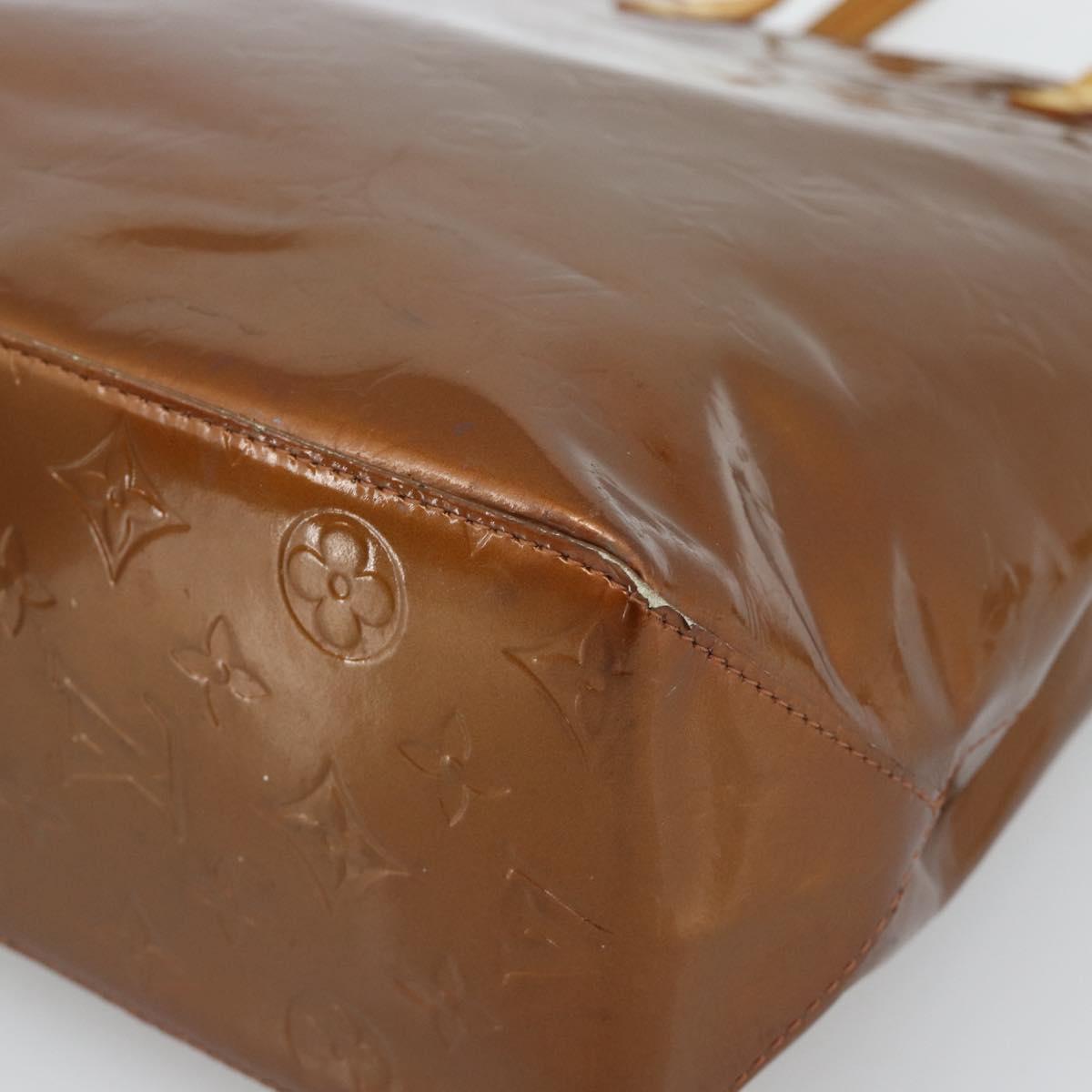 LOUIS VUITTON Monogram Vernis Reade MM Hand Bag Bronze M91143 LV Auth hk3883 - Jerrillo image 8