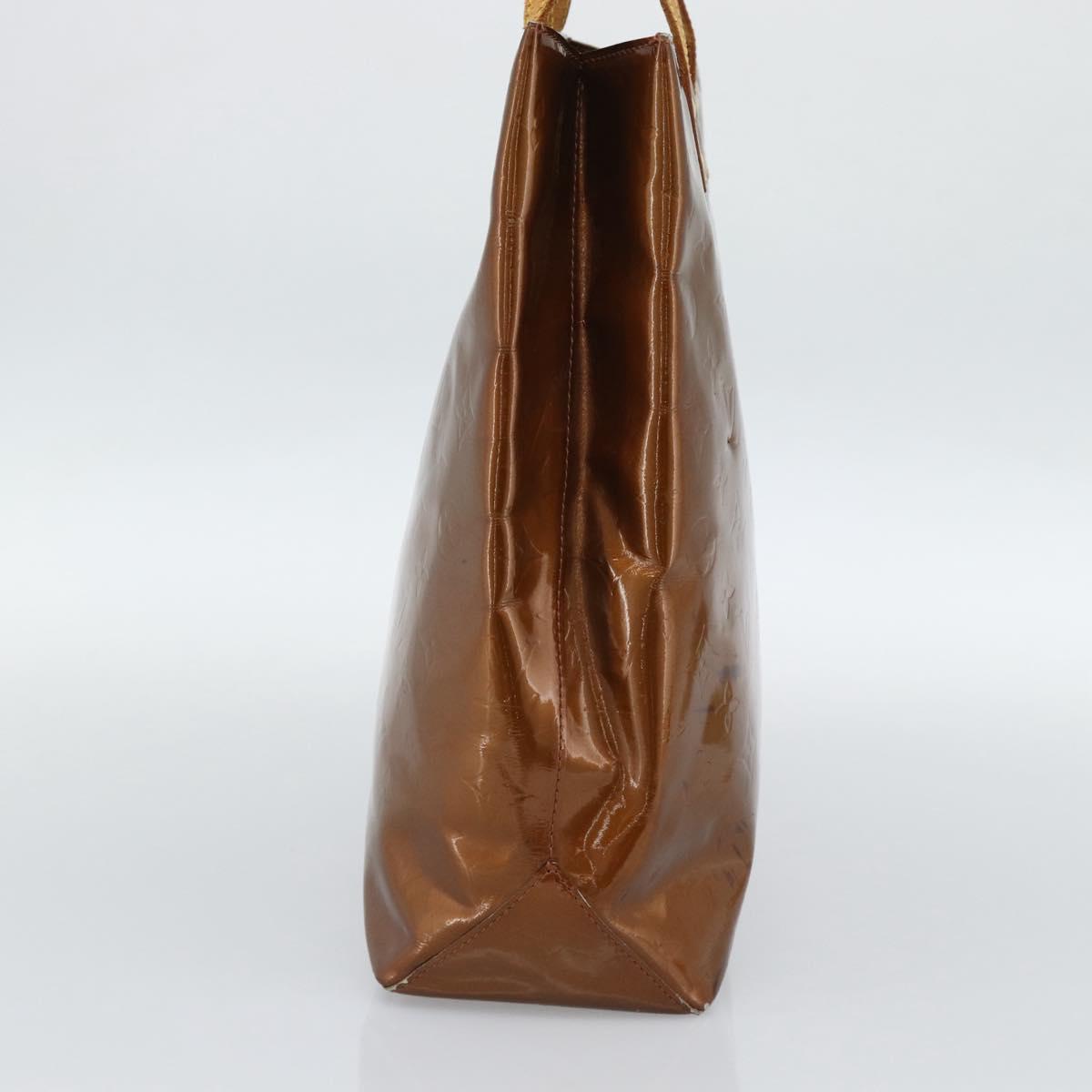 LOUIS VUITTON Monogram Vernis Reade MM Hand Bag Bronze M91143 LV Auth hk3883 - Jerrillo image 4
