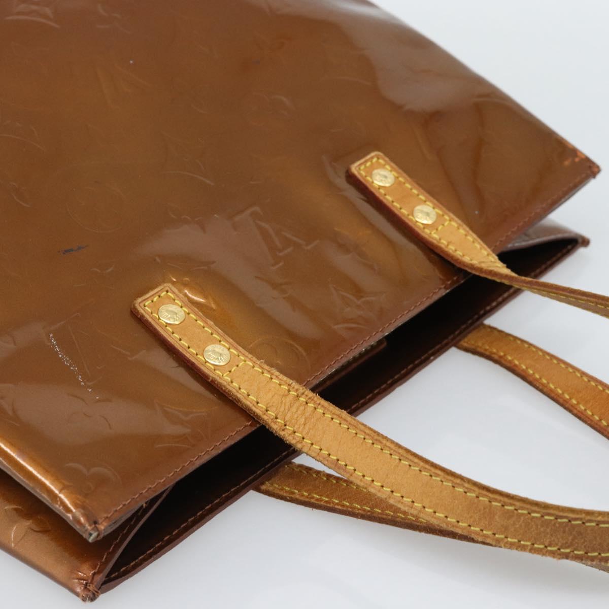 LOUIS VUITTON Monogram Vernis Reade MM Hand Bag Bronze M91143 LV Auth hk3883 - Jerrillo image 6