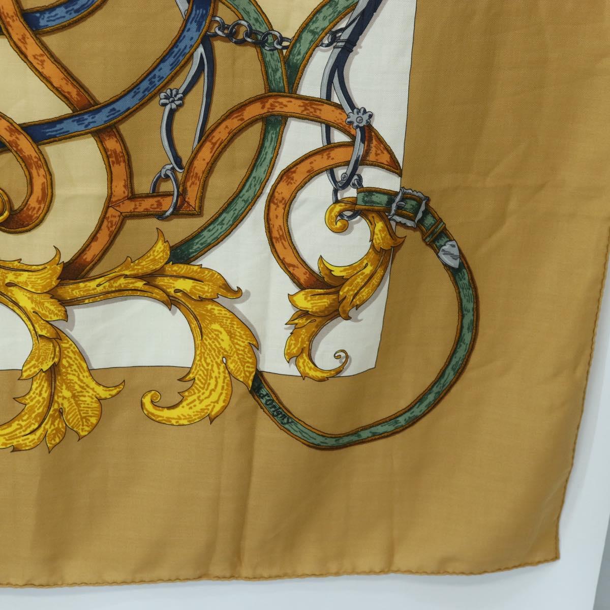 HERMES Carre 140 Scarf "LINSTRVCTON DU ROY" Cashmere Brown Auth hk3924V - Jerrillo image 10