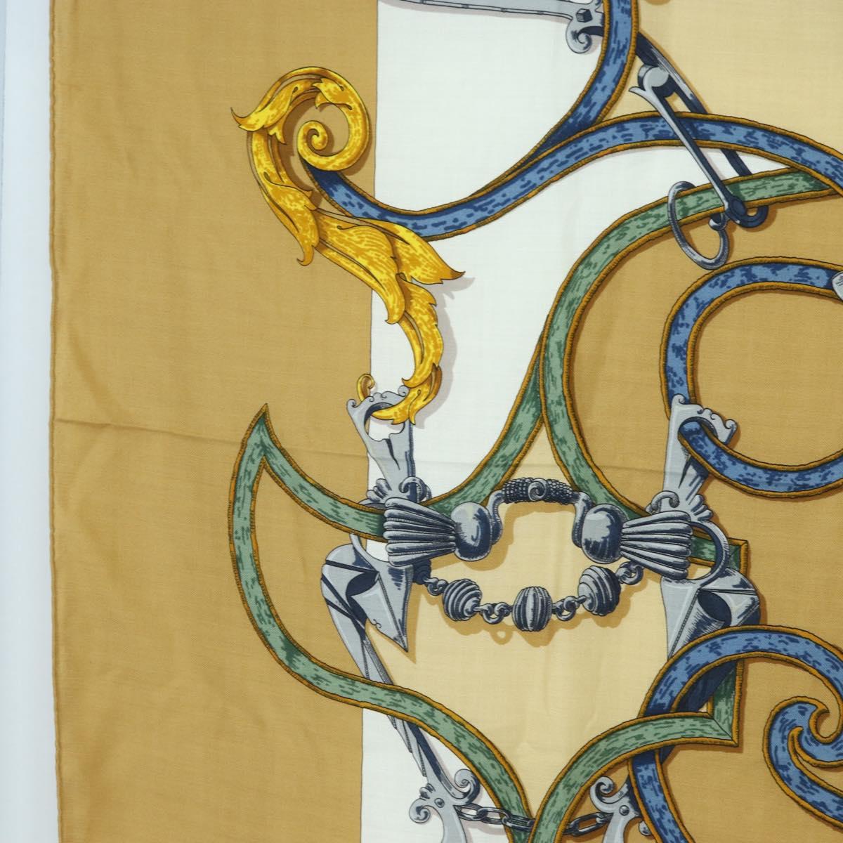 HERMES Carre 140 Scarf "LINSTRVCTON DU ROY" Cashmere Brown Auth hk3924V - Jerrillo image 5