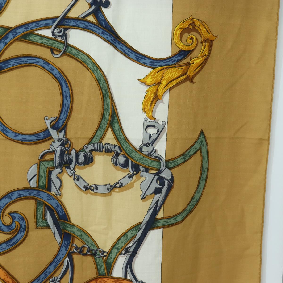 HERMES Carre 140 Scarf "LINSTRVCTON DU ROY" Cashmere Brown Auth hk3924V - Jerrillo image 7