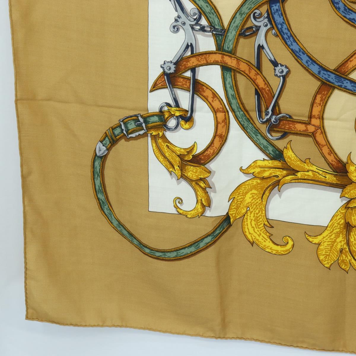 HERMES Carre 140 Scarf "LINSTRVCTON DU ROY" Cashmere Brown Auth hk3924V - Jerrillo image 8