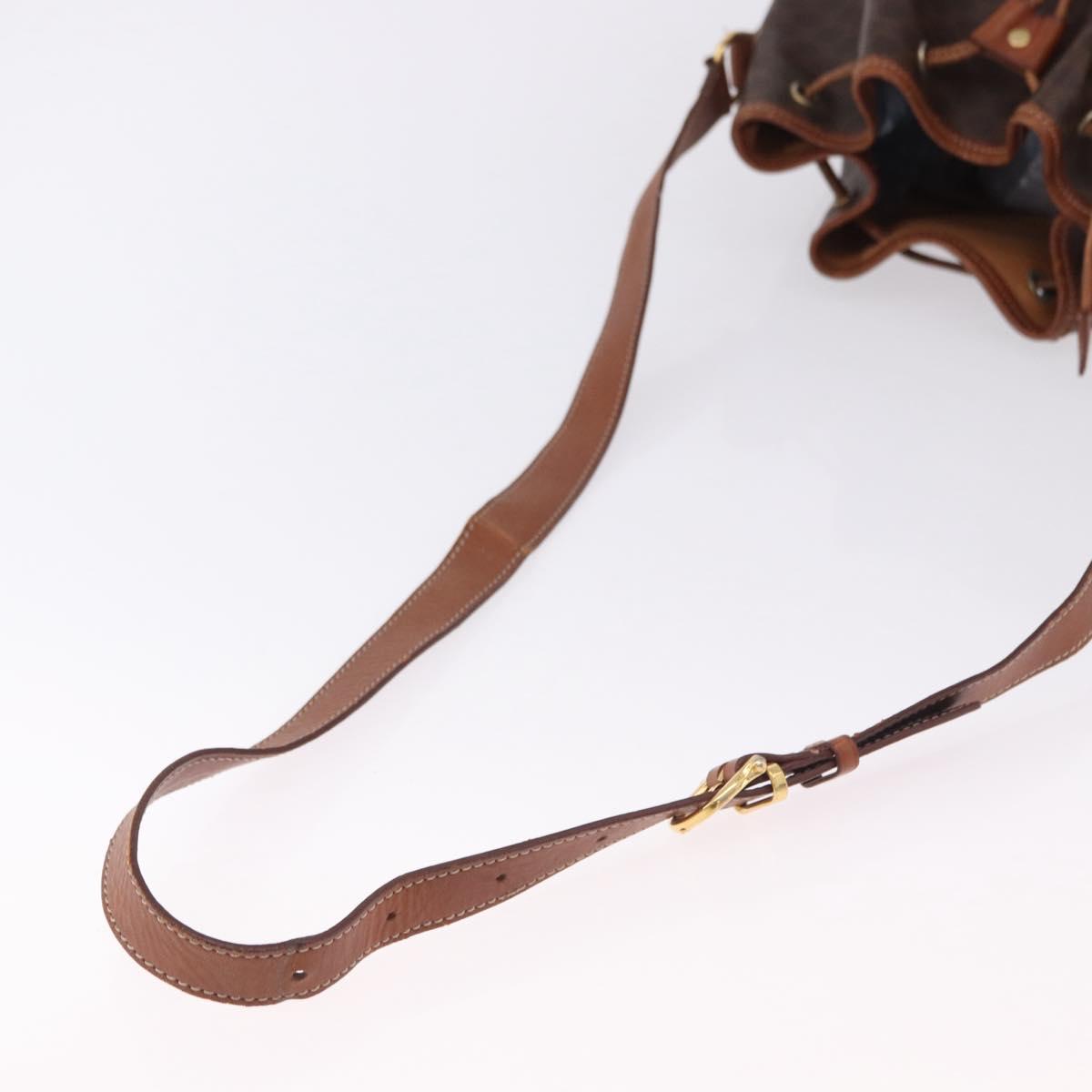 CELINE Macadam Canvas Shoulder Bag PVC Leather Brown Gold Auth hk3930 - Jerrillo image 7