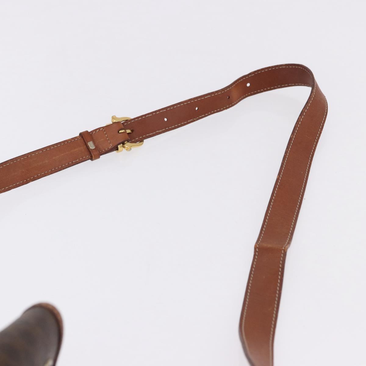 CELINE Macadam Canvas Shoulder Bag PVC Leather Brown Gold Auth hk3930 - Jerrillo image 8