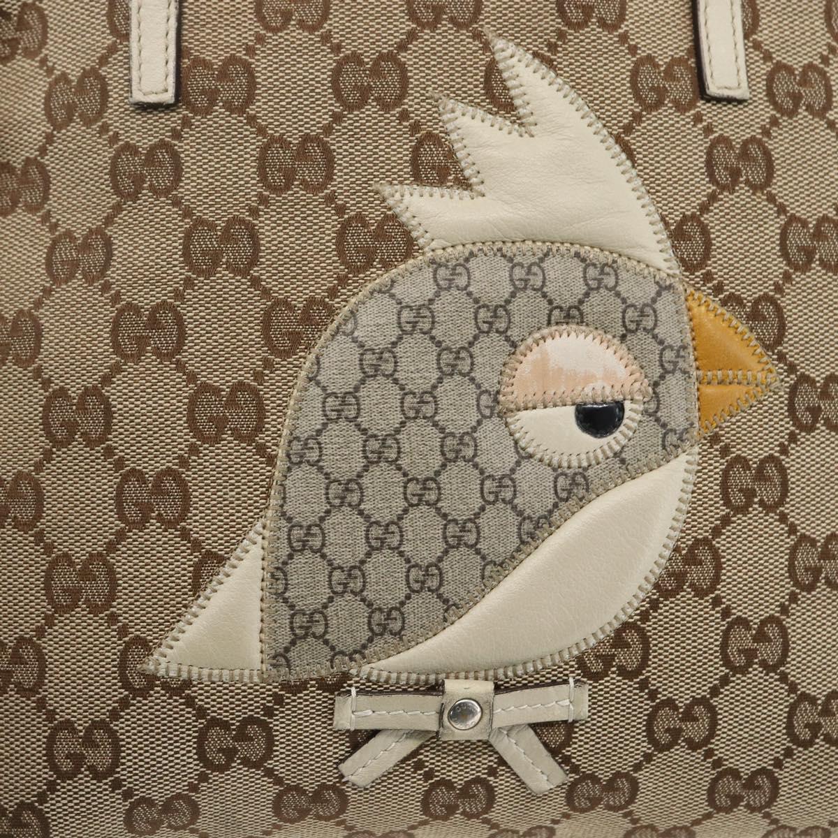 GUCCI GG Canvas Hand Bag Beige Silver 271101 Auth ka2598 - Jerrillo image 10