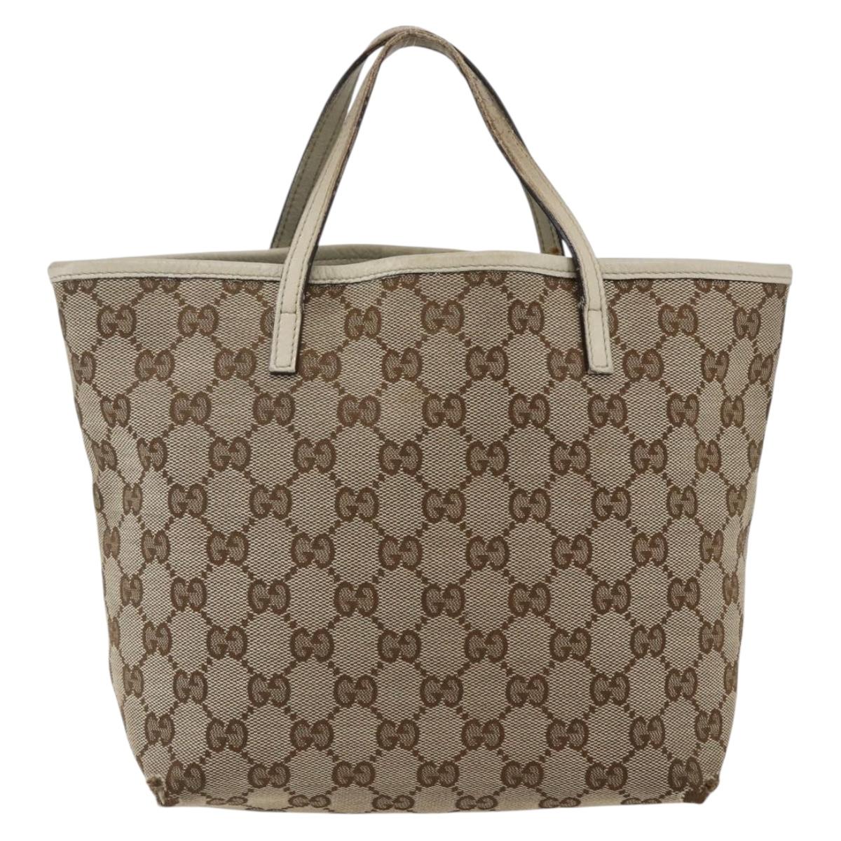 GUCCI GG Canvas Hand Bag Beige Silver 271101 Auth ka2598 - Jerrillo image 2