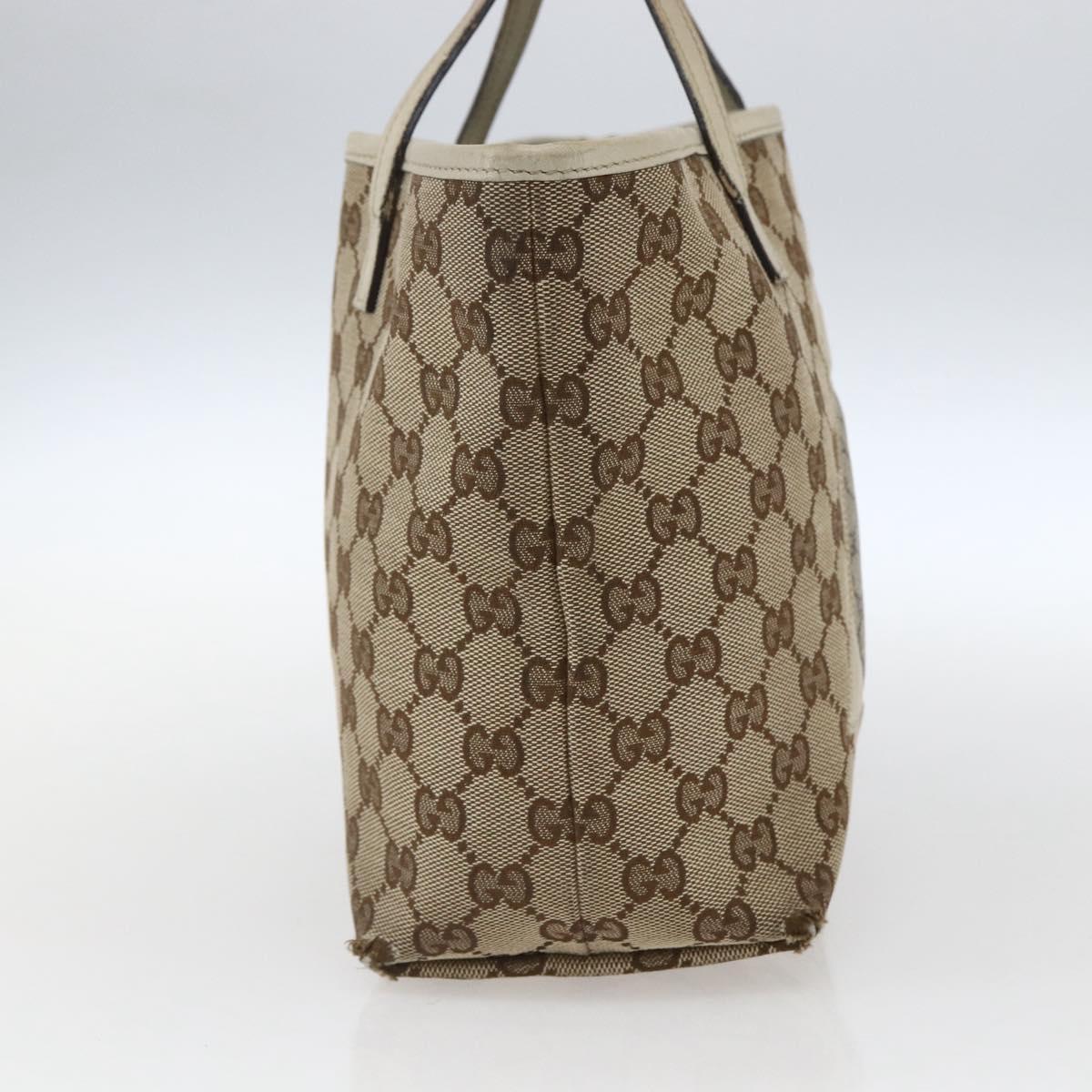 GUCCI GG Canvas Hand Bag Beige Silver 271101 Auth ka2598 - Jerrillo image 3