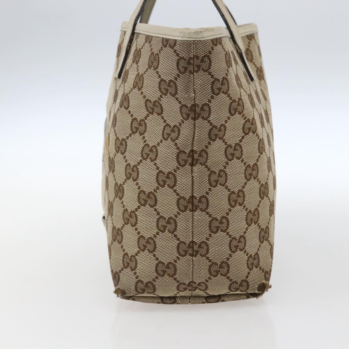 GUCCI GG Canvas Hand Bag Beige Silver 271101 Auth ka2598 - Jerrillo image 4
