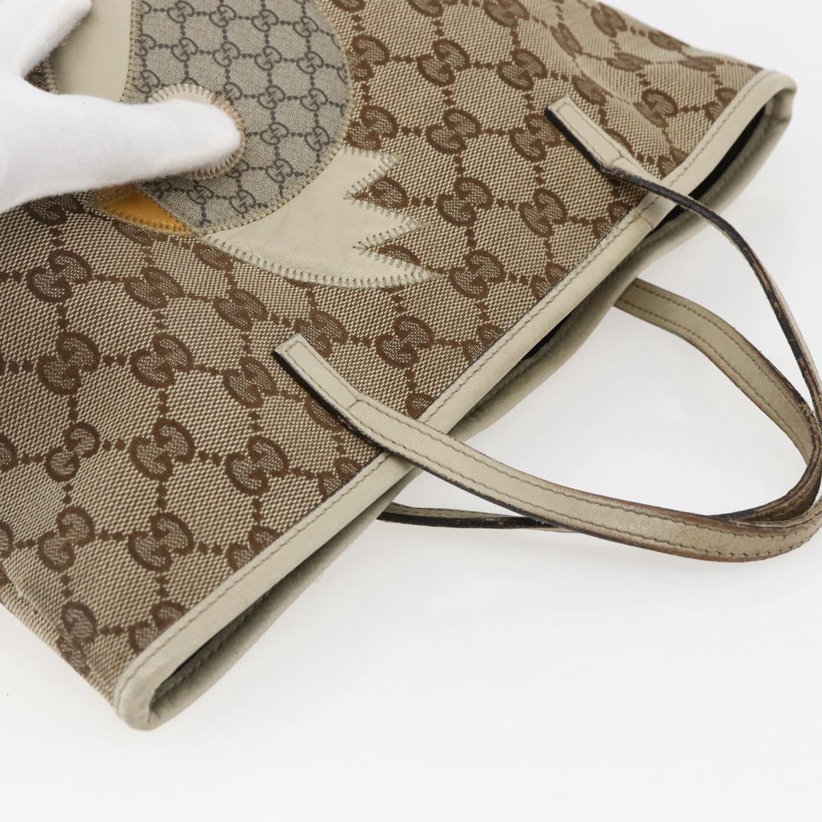 GUCCI GG Canvas Hand Bag Beige Silver 271101 Auth ka2598 - Jerrillo image 6