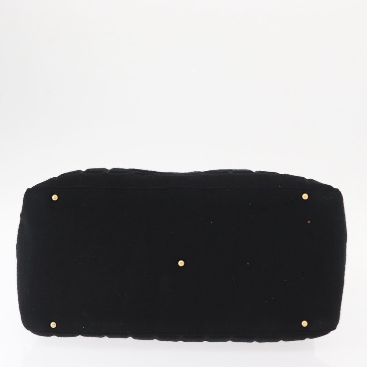 Borsa a mano CHANEL Choco Bar in cotone nero oro CC autentica ka339 - Jerrillo image 6