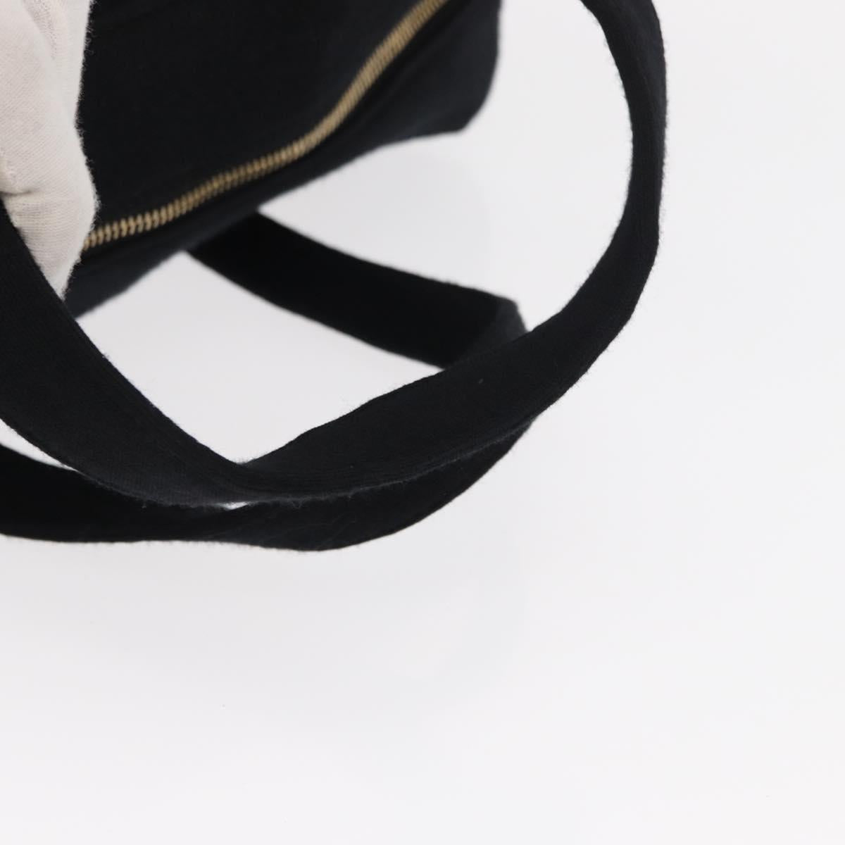 Borsa a mano CHANEL Choco Bar in cotone nero oro CC autentica ka339 - Jerrillo image 9