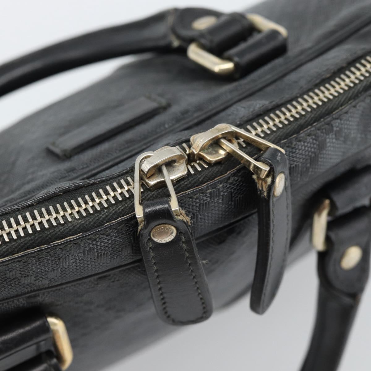 GUCCI Diamante Business Bag Leather Black Gold 208463 Auth ka4780 - Jerrillo image 10