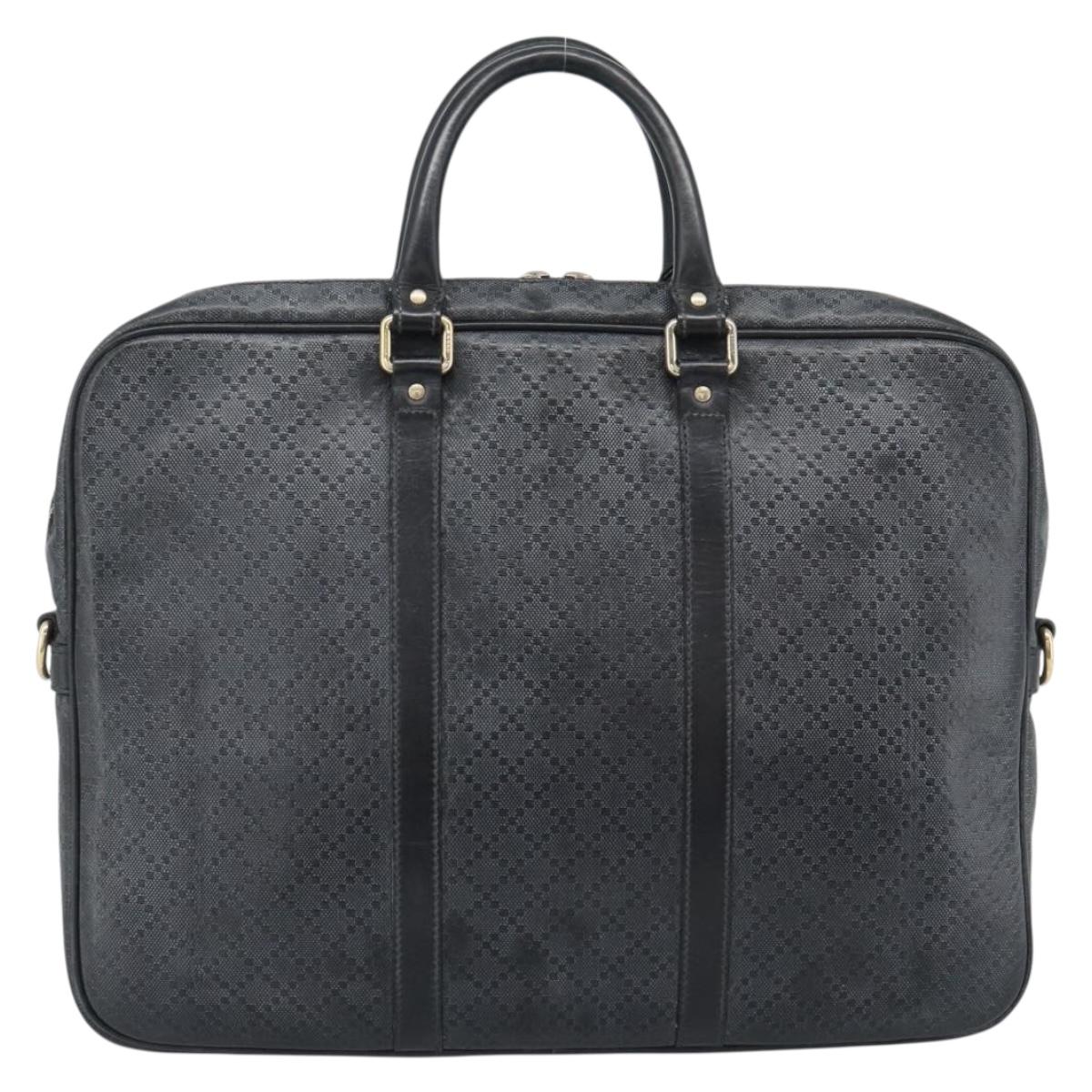 GUCCI Diamante Business Bag Leather Black Gold 208463 Auth ka4780 - Jerrillo image 2