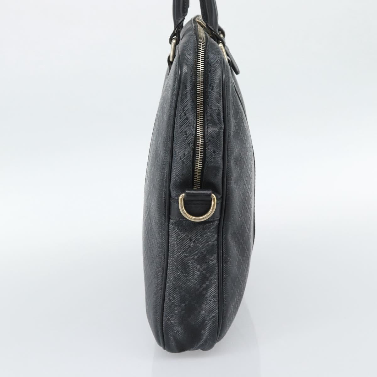 GUCCI Diamante Business Bag Leather Black Gold 208463 Auth ka4780 - Jerrillo image 3