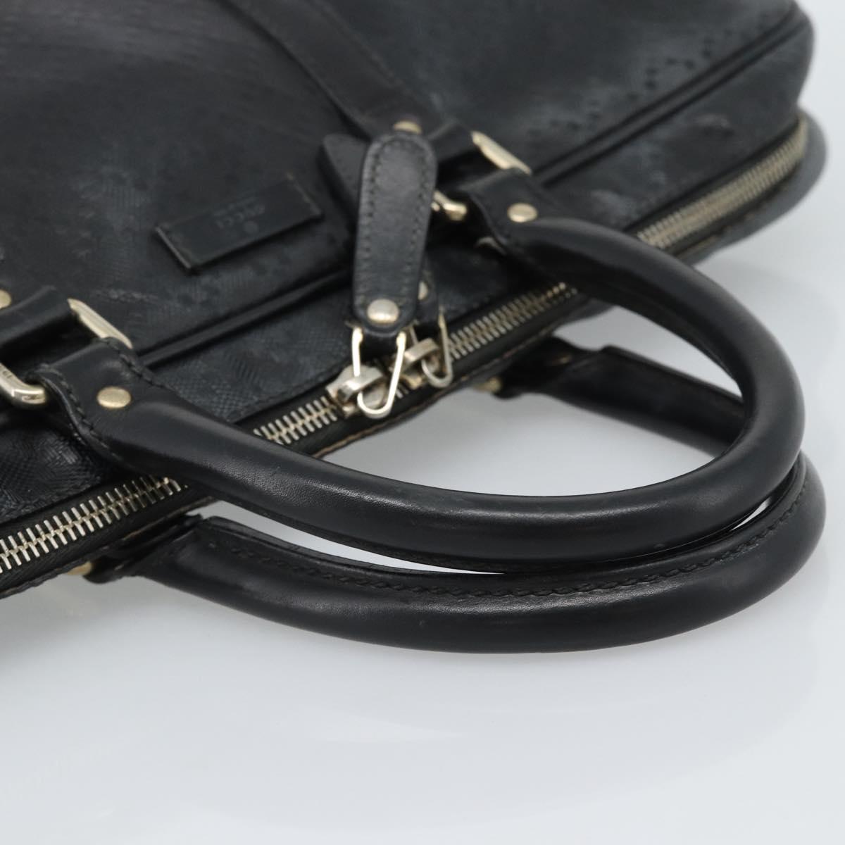 GUCCI Diamante Business Bag Leather Black Gold 208463 Auth ka4780 - Jerrillo image 7