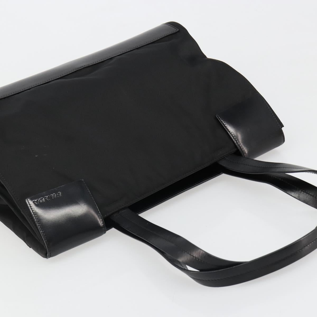 PRADA Hand Bag Nylon Black Silver Auth ka4784A - Jerrillo image 6