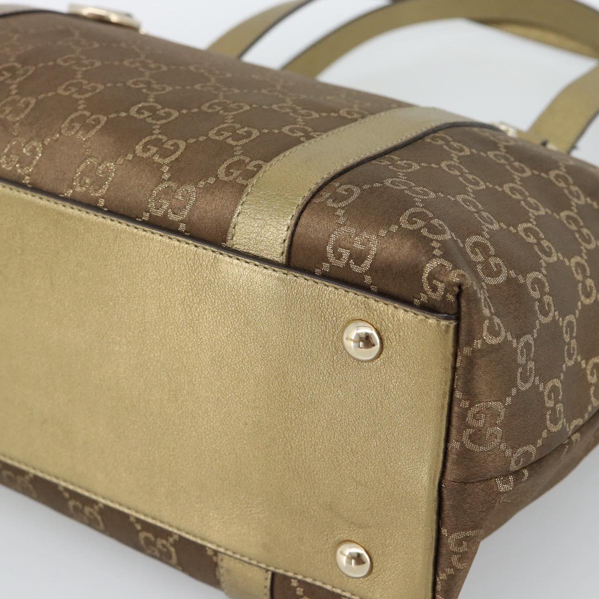 GUCCI GG Canvas Hand Bag Gold 141470 Auth ka4787 - Jerrillo image 9