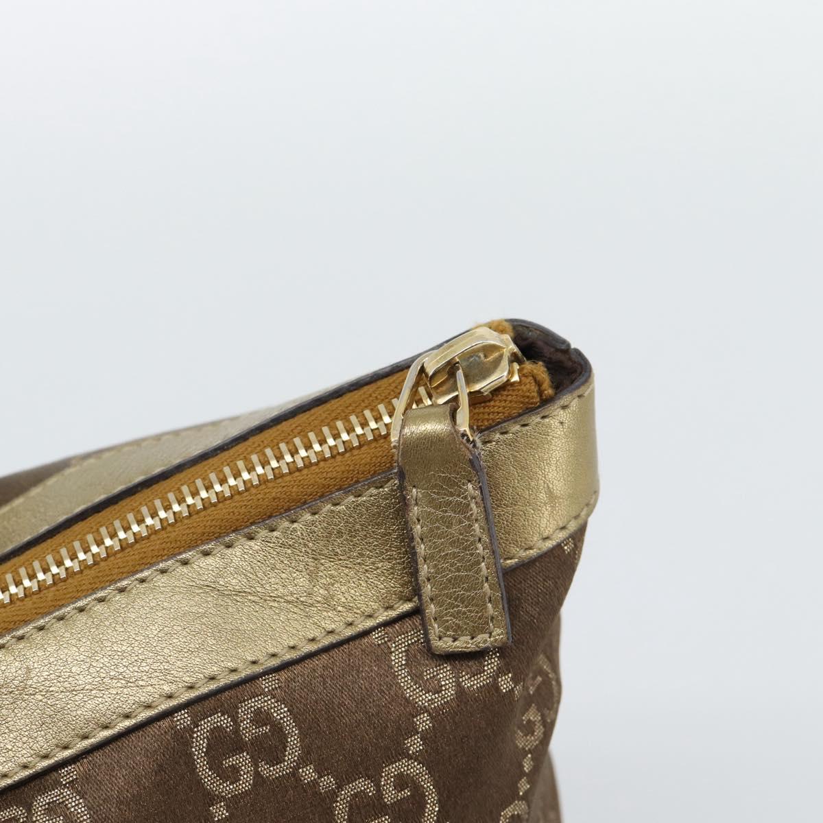 GUCCI GG Canvas Hand Bag Gold 141470 Auth ka4787 - Jerrillo image 10