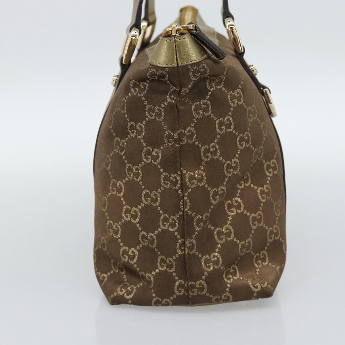 GUCCI GG Canvas Hand Bag Gold 141470 Auth ka4787 - Jerrillo image 3