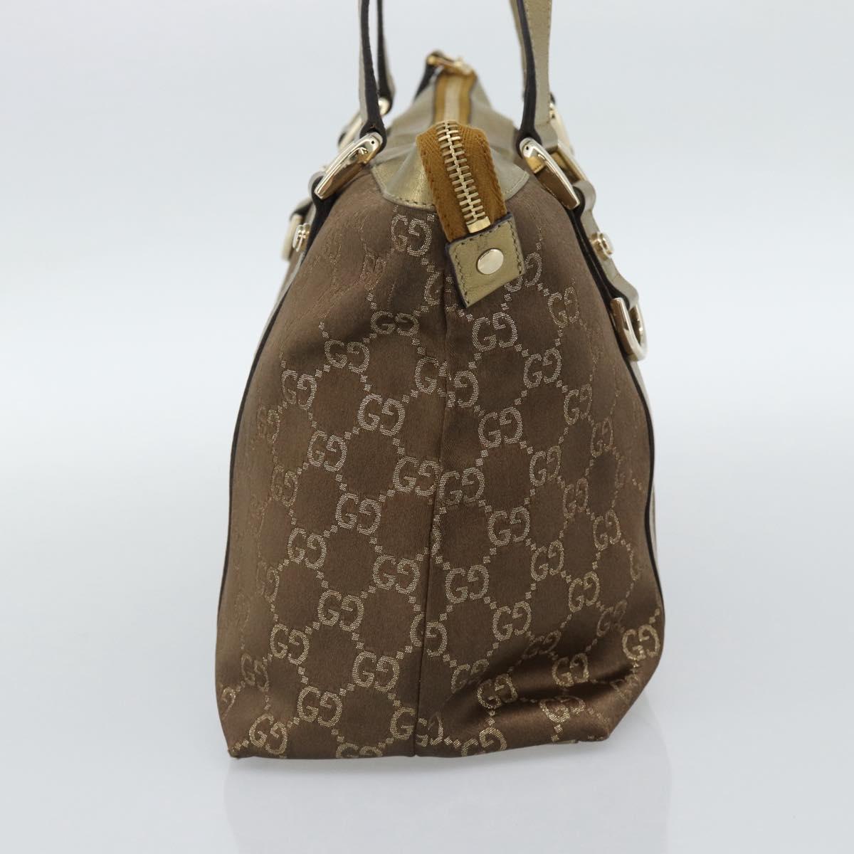 GUCCI GG Canvas Hand Bag Gold 141470 Auth ka4787 - Jerrillo image 4
