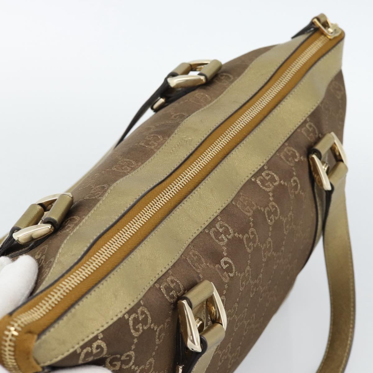 GUCCI GG Canvas Hand Bag Gold 141470 Auth ka4787 - Jerrillo image 6