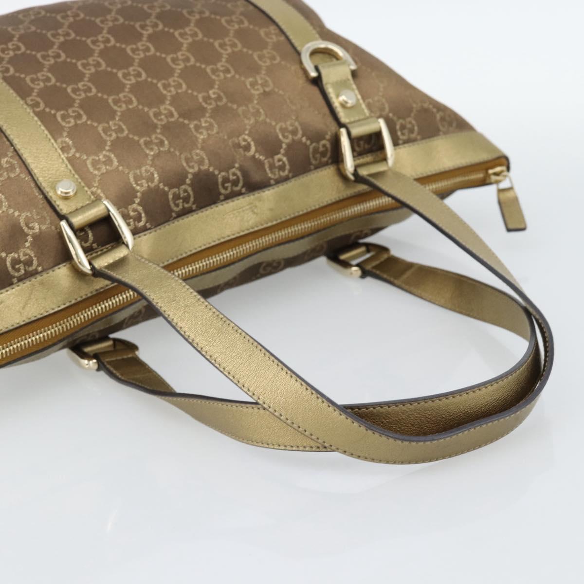 GUCCI GG Canvas Hand Bag Gold 141470 Auth ka4787 - Jerrillo image 7