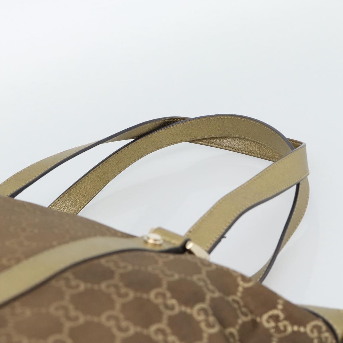 GUCCI GG Canvas Hand Bag Gold 141470 Auth ka4787 - Jerrillo image 8