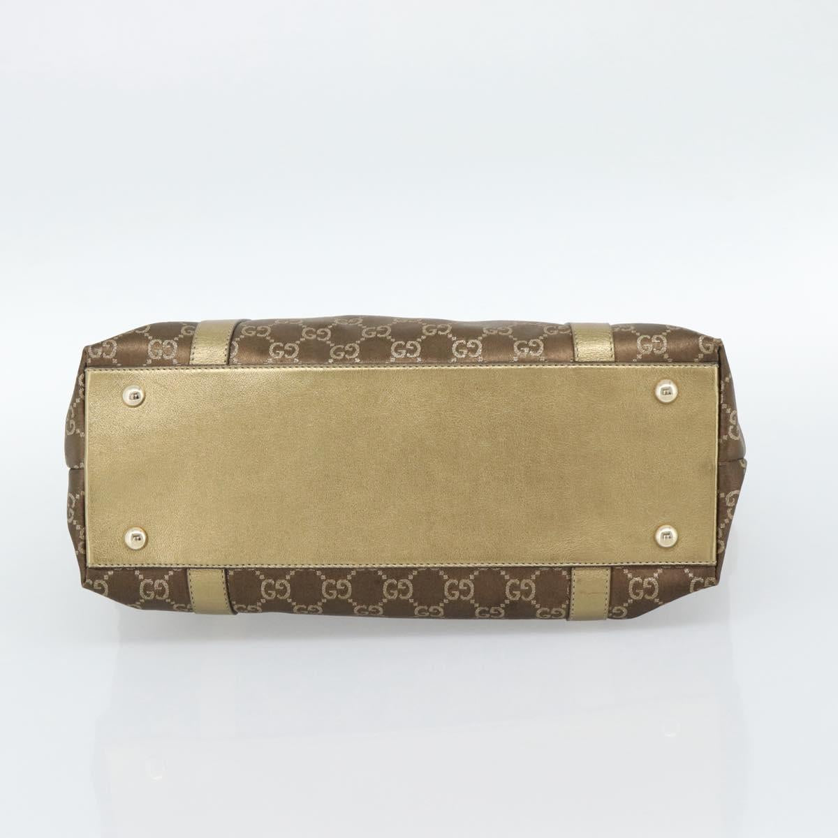 GUCCI GG Canvas Hand Bag Gold 141470 Auth ka4787 - Jerrillo image 5