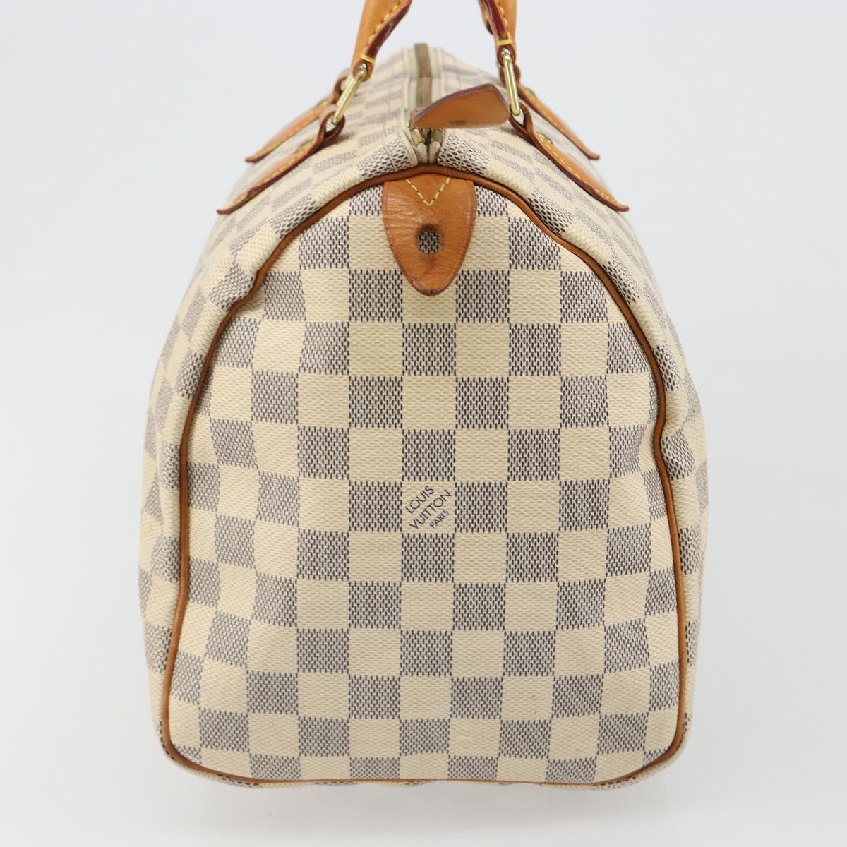 LOUIS VUITTON Damier Azur Speedy 30 Hand Bag N41533 LV Auth ka4831A - Jerrillo image 4
