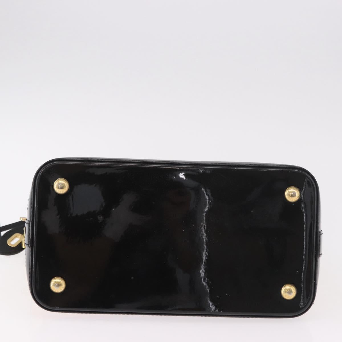 LOUIS VUITTON Monogram Vernis Lockit PM Tote Bag Beige Black M90251 Auth ka4865 - Jerrillo image 5