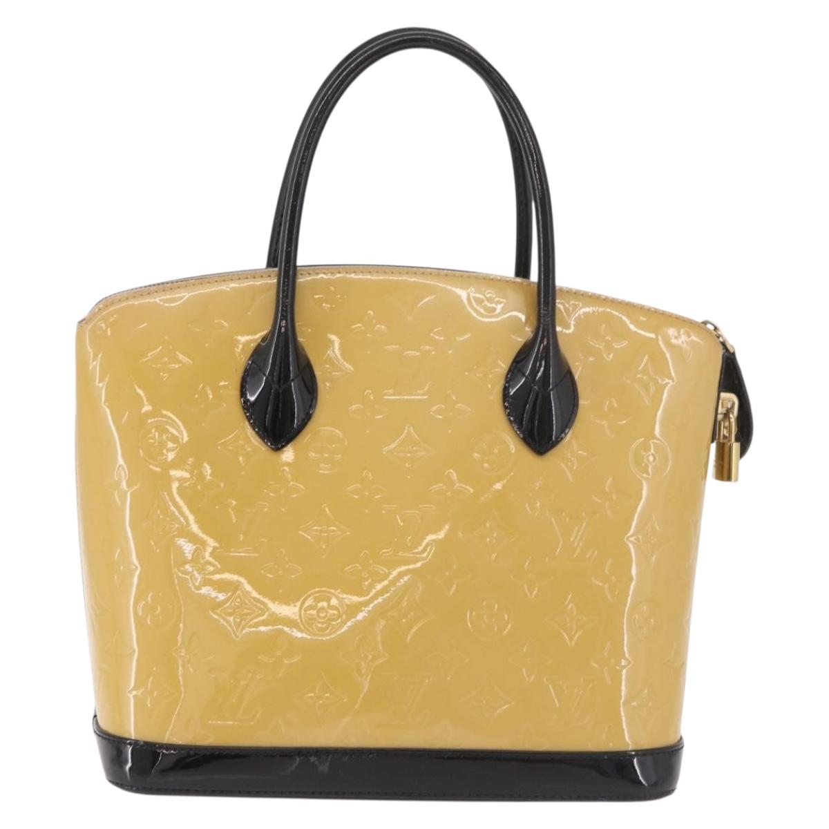 LOUIS VUITTON Monogram Vernis Lockit PM Tote Bag Beige Black M90251 Auth ka4865 - Jerrillo image 2