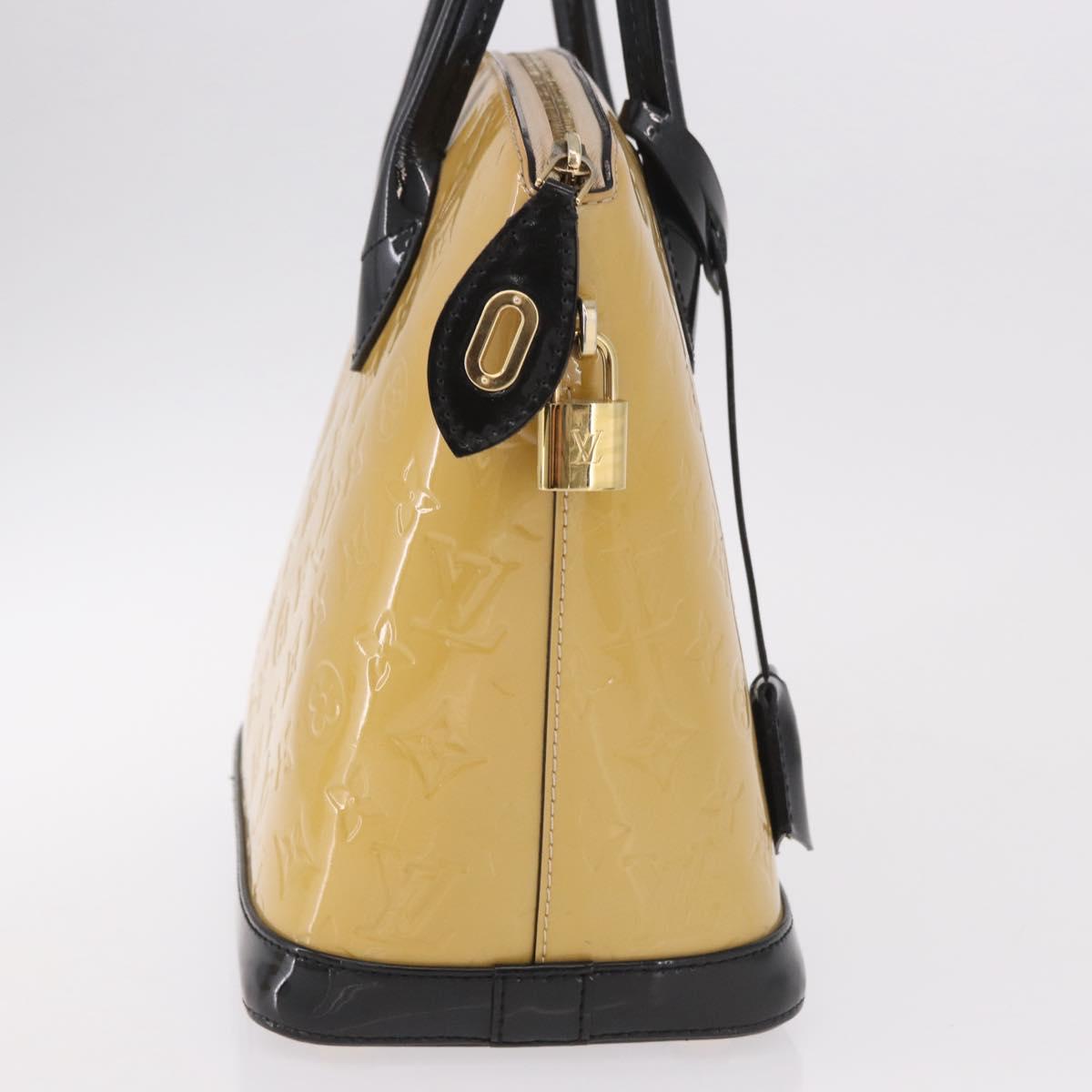 LOUIS VUITTON Monogram Vernis Lockit PM Tote Bag Beige Black M90251 Auth ka4865 - Jerrillo image 4